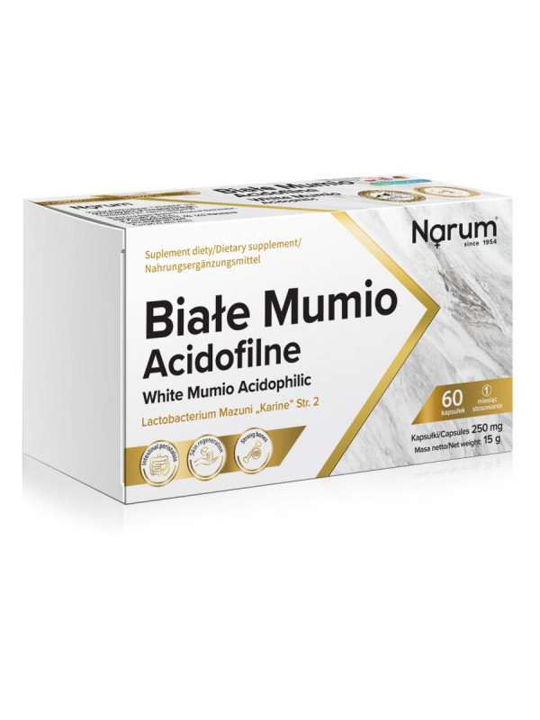 White Mumio Acidophilic 250 mg | 60 capsules
